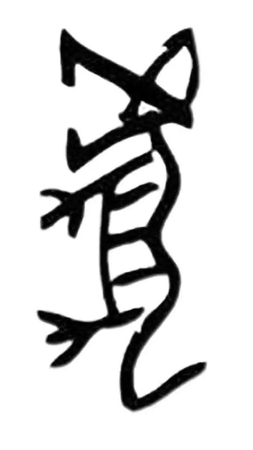 "虎"的甲骨文就很形象《说文解字》中"虎"是象形字,意为"山兽之君",其