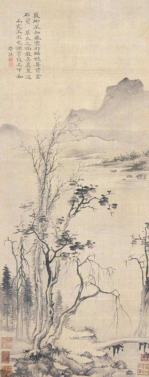 逸气与逸笔:浅谈倪瓒的《渔庄秋霁图》及其文人画理论