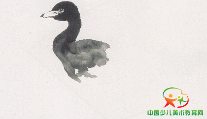 少儿国画--鸭子/水墨画_中国少儿美术教育网
