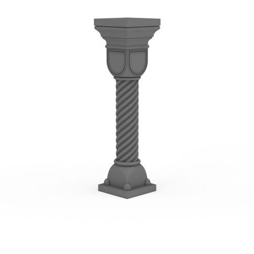 欧式四角柱子构件3d模型下载