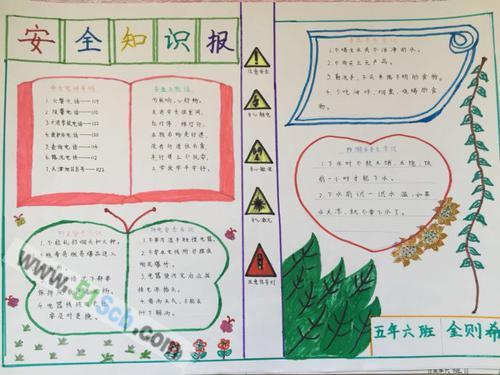 到公共场所注意安全的手抄报 注意安全手抄报