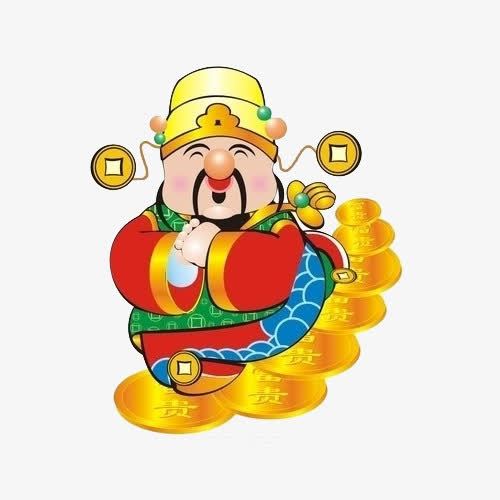 卡通手绘财神爷