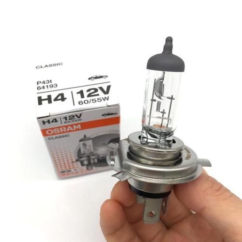 鬼火女装摩托车大灯泡卤素灯三爪超亮 强光改装欧司朗