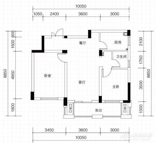 富越香溪89平米d户型点评(组图)