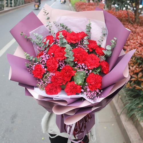 母亲节康乃馨鲜花速递预定送妈妈长辈老师全国同城配送指定日期送花