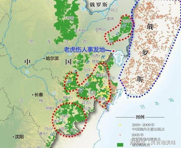 东北三省都适合东北虎生存,只是目前有大量的人类活动,不适宜东北虎