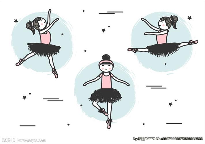 卡通跳舞女孩图片