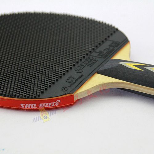 体育用品 双面反胶长胶 星横拍 3 长柄乒乓球拍 a3003 红双喜 dhs