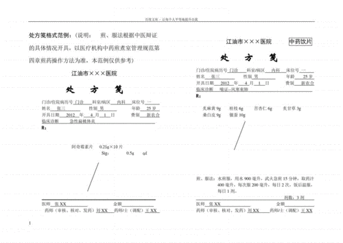 网站首页 海量文档 医药卫生 药学 处方笺标准格式范例.