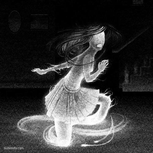 brian luong 超现实主义黑白插画欣赏