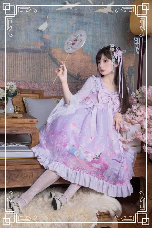 嫦娥奔月op 中华风lolita洛丽塔轻花嫁汉元素少女连衣裙【3月3日发完
