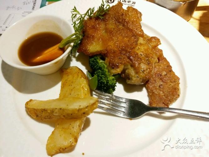 香煎鸡扒拼豚肉扒