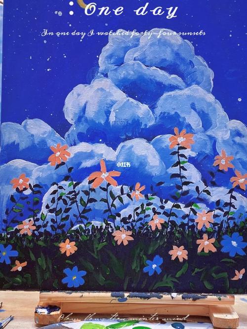 蓝色系_蓝色系_丙烯画_浪漫_文化_绘画