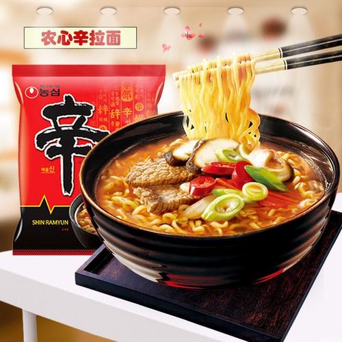 韩国泡面农心辛拉面120g进口辛辣香菇牛肉方便面汤面速食拉面-tmall.