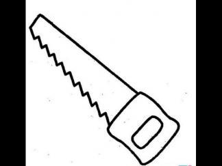 锯简笔画大图 简笔画图片大全-蒲城教育文学网