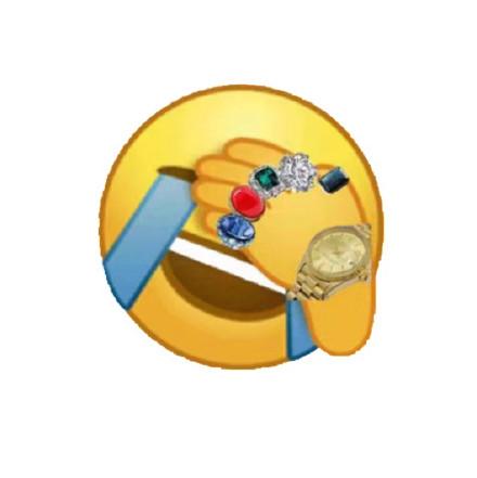 emoji捂脸哭笑不得炫富表情包