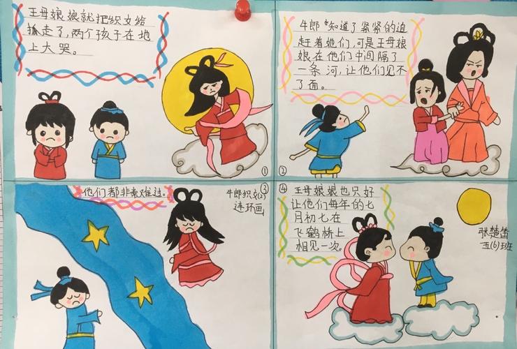 当民间故事遇到绘画——五年级牛郎织女连环画创作