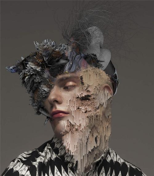 猎奇怪异的人像作品alexiueltzen爆炸的肖像艺术