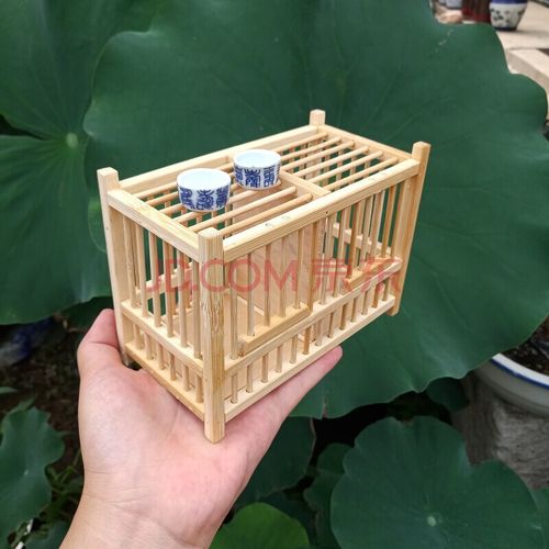 适用于蝈蝈笼子纯手工制作纯竹子编制蛐蛐笼双格竹笼文玩鸣虫笼带抽屉