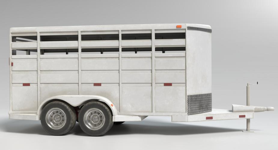 3d model horse trailer