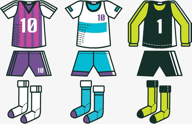 彩色足球比赛队服