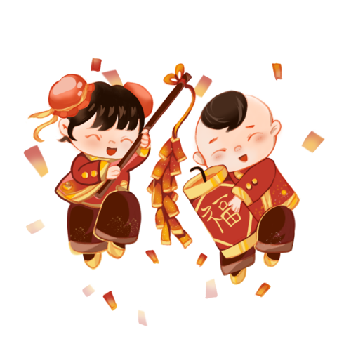 元素春节系列插画