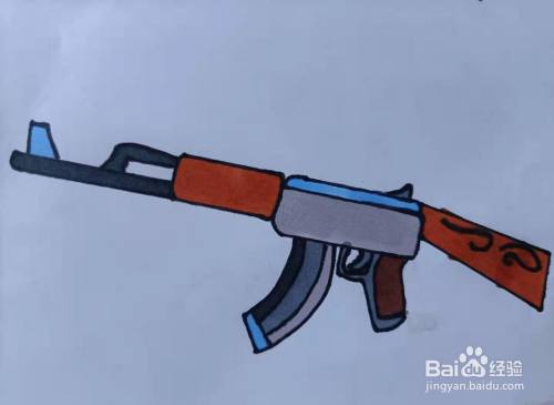 一把帅气的枪怎么画