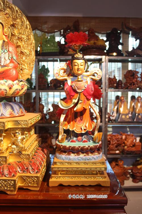 毗卢36寸普济寺观音观世音菩萨遮那佛像善财龙女摆件