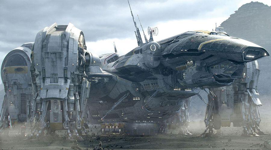 普罗米修斯号,选自异形系列电影《普罗米修斯》 左右