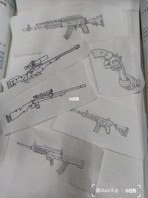 和平精英枪械手绘._和平精英_手绘_绘画_临摹_绘画临摹_文化_绘画