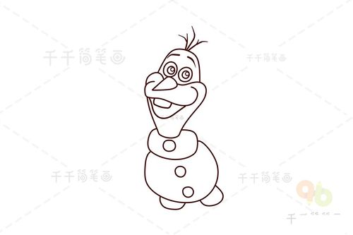 冰雪奇缘 雪宝简笔画