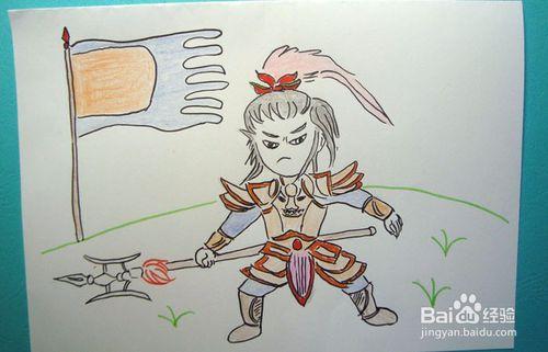 q版威武的吕布怎么画