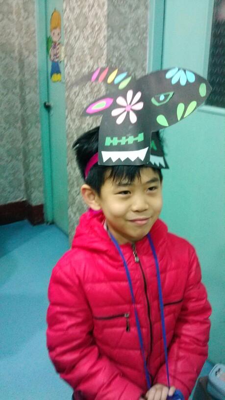 纸艺→小羊头饰