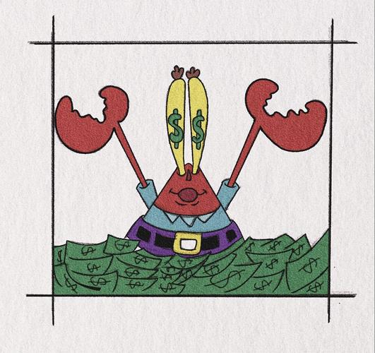 95"蟹老板"来啦     74手绘(含教程)_手绘_简笔画