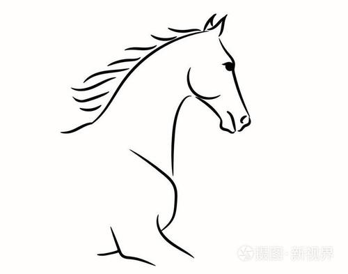 时尚马头轮廓为