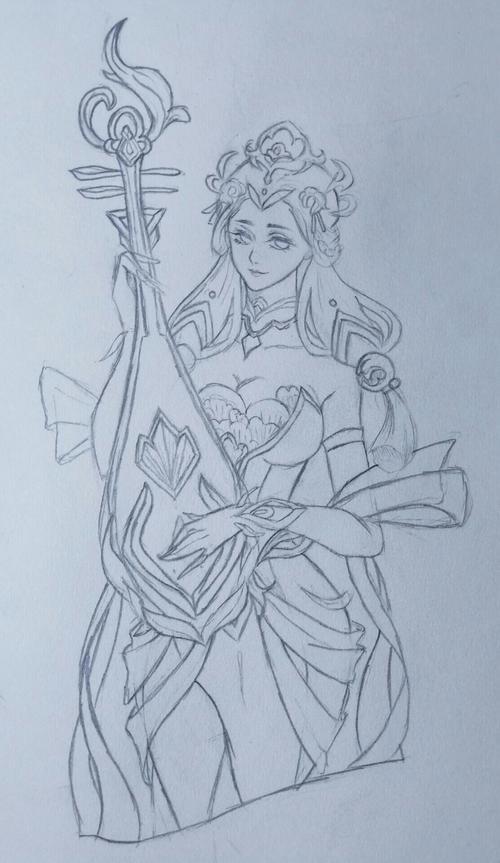 王者杨玉环简笔画