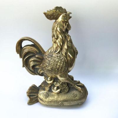 厂家铜鸡摆件纯铜元宝鸡大福鸡十二生肖金属工艺品风水家居装批发