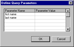 creating a query with named parameters