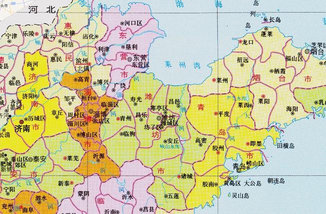 山东省的区划调整16个地级市之一东营市为何有5个区县