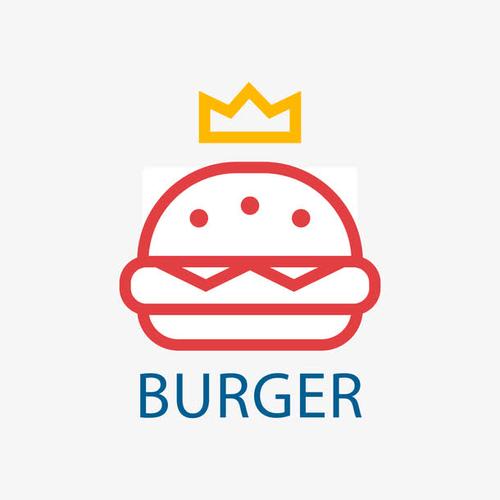 卡通 汉堡 logo