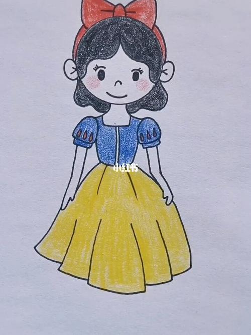 白雪公主简笔画