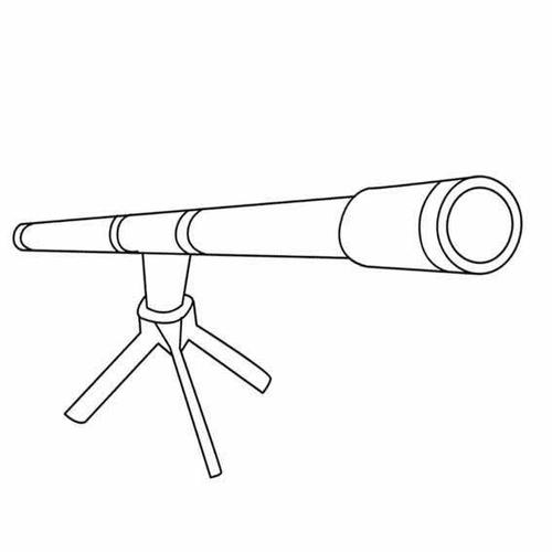 望远镜简笔画图片_天文望远镜简笔画