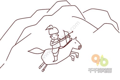 看图学古诗《塞下曲》 儿童古诗简笔画 唐诗三百首