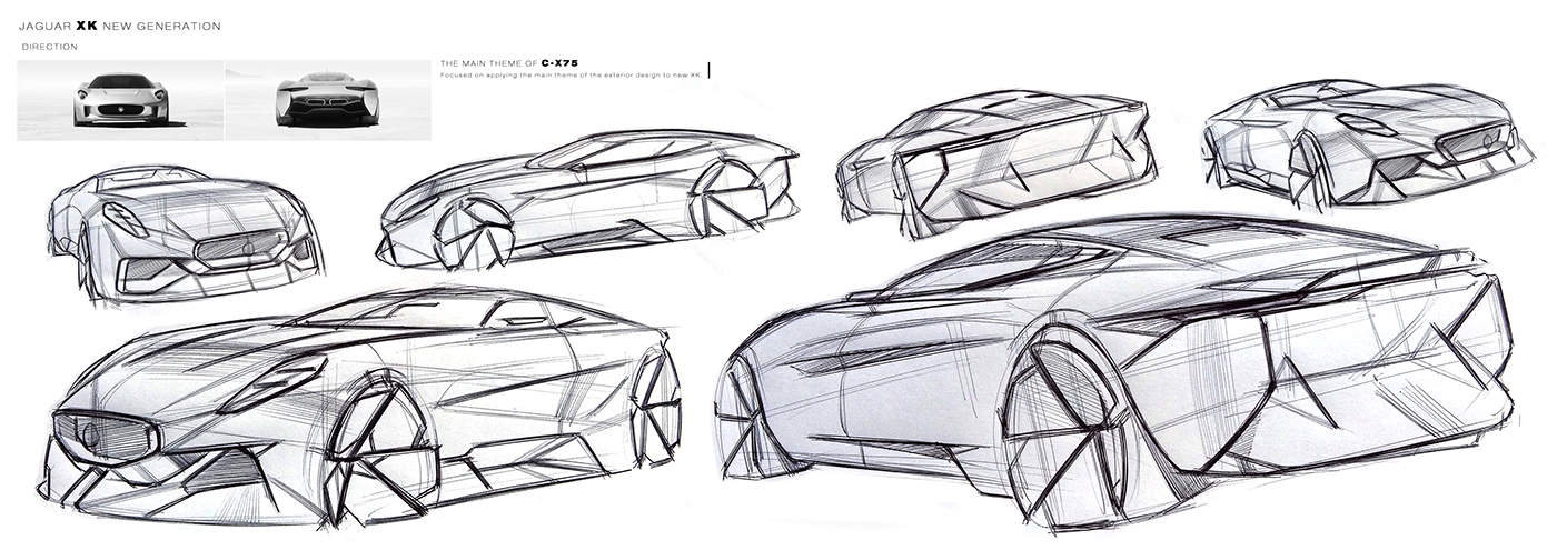 赛车造型的捷豹跑车