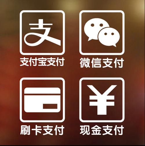 支付宝微信银联刷卡现金支付服务 咖啡商铺便利店铺玻璃贴墙贴纸