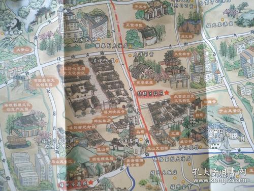 福州市鼓楼区 手绘地图 鼓楼区地图 鼓楼地图 福州地图 福州市地图