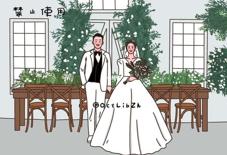 婚纱照合集|可爱卡通简笔照片转插画_婚纱照_插画_卡通_手绘_照片转