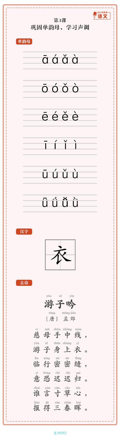 03. 六个单韵母和声调