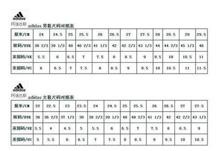 下面是鞋子鞋码表