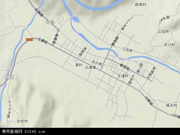 中国吉林省延边朝鲜族自治州汪清县汪清镇地图(卫星地图)